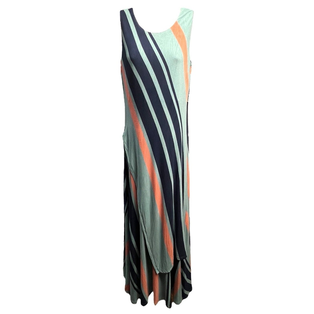 Soft Surroundings Maxi Dress Petite XS Multicolor Lina Asymmetrical Boho Flowy - Picture 2 of 10